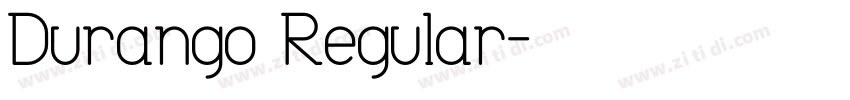 Durango Regular字体转换